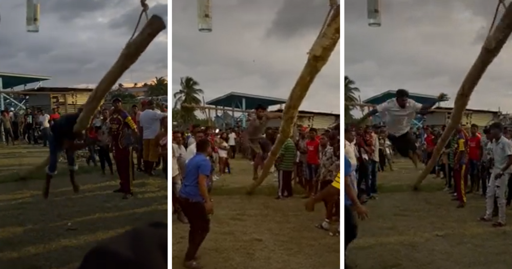 Rum, Grease the pole, greasy pole, Trinidad, completion, tradition, prize, bottle of rum