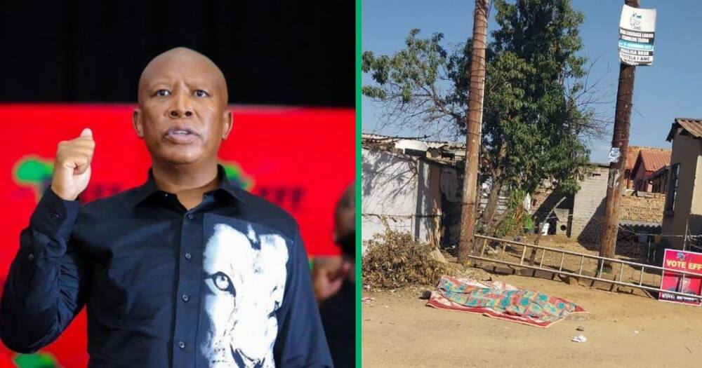EFF leader Julius Malema sends love to family of man who was electrocuted.