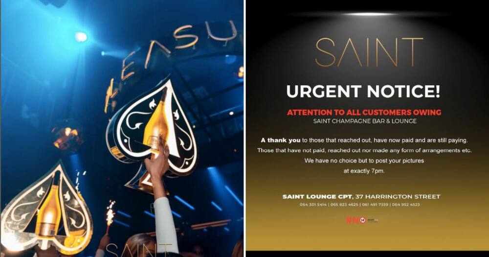 Saint Club in Cape Town names and shames customers owing them money
