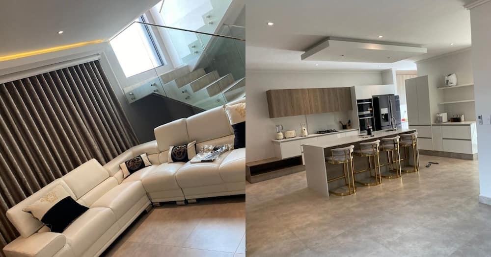 Young woman, new home, moves in, stunning home, Mzansi reacts