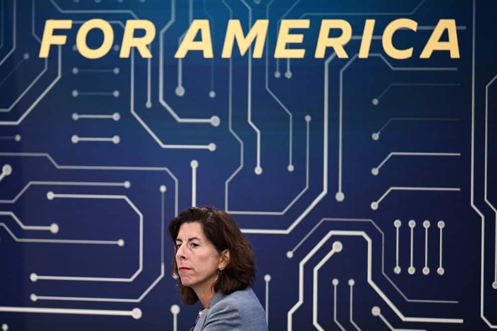 US Secretary of Commerce Gina Raimondo says boosting US manufacturing of semiconductors is a matter of national security