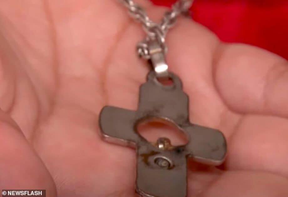 9-year-old boy's life saved by crucifix necklace that stopped stray bullet penetrating his chest