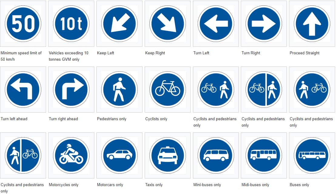 Road Sign Colors And Meanings