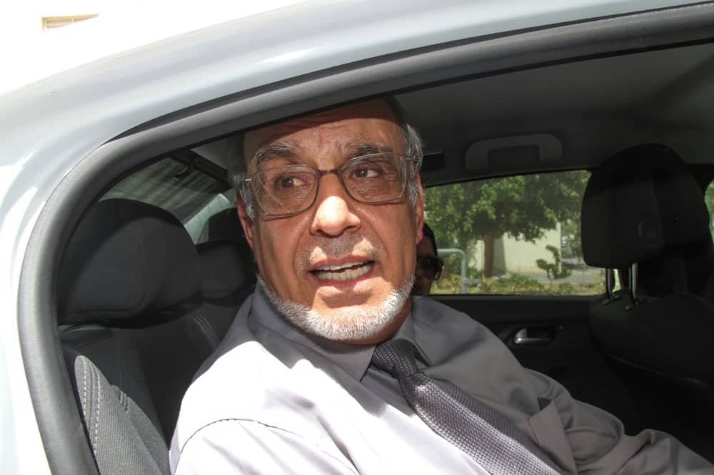 Former Tunisian prime minister Hamadi Jebali is pictured after submitting his candidacy for presidential elections in 2019