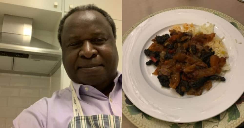 Tito Mboweni cooks Mopane worm dish, SA reacts