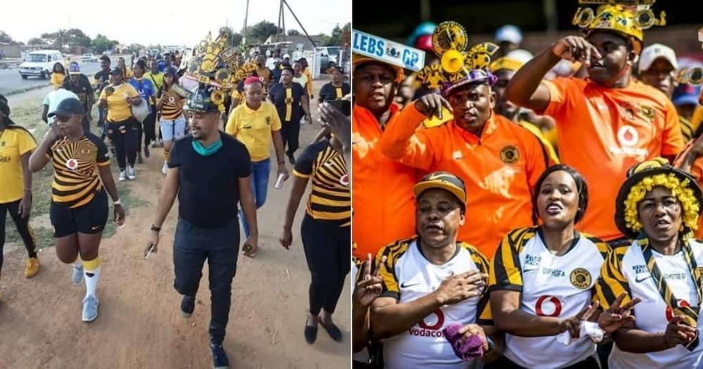 Disgruntled Kaizer Chiefs fans have embarked on a peaceful march to Naturena on Friday. Image: @KCFCOfficial/KCCOnline_Branch/Instagram/Twitter