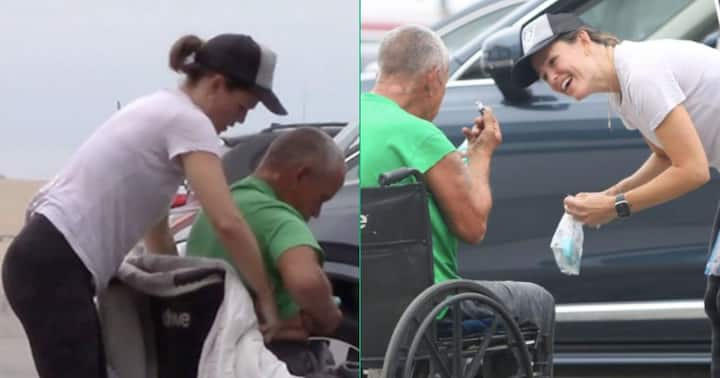 Actress Jennifer Garner Offers Homeless Man in Wheelchair Her Shoes ...