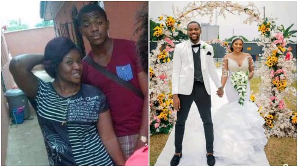 Transformation photos of Nigerian couple years after they were lovers cause massive stirs