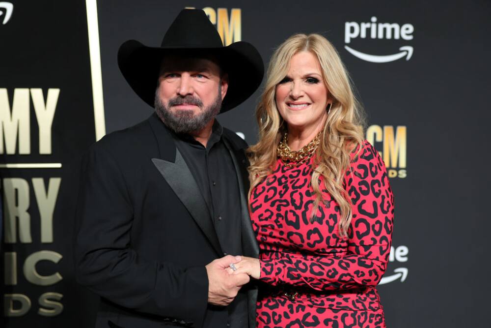 Garth Brooks and Trisha Yearwood attend the 58th Academy Of Country Music Awards