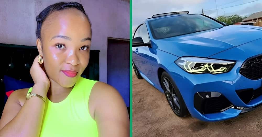 A South African woman lost her BWW car in a fire.