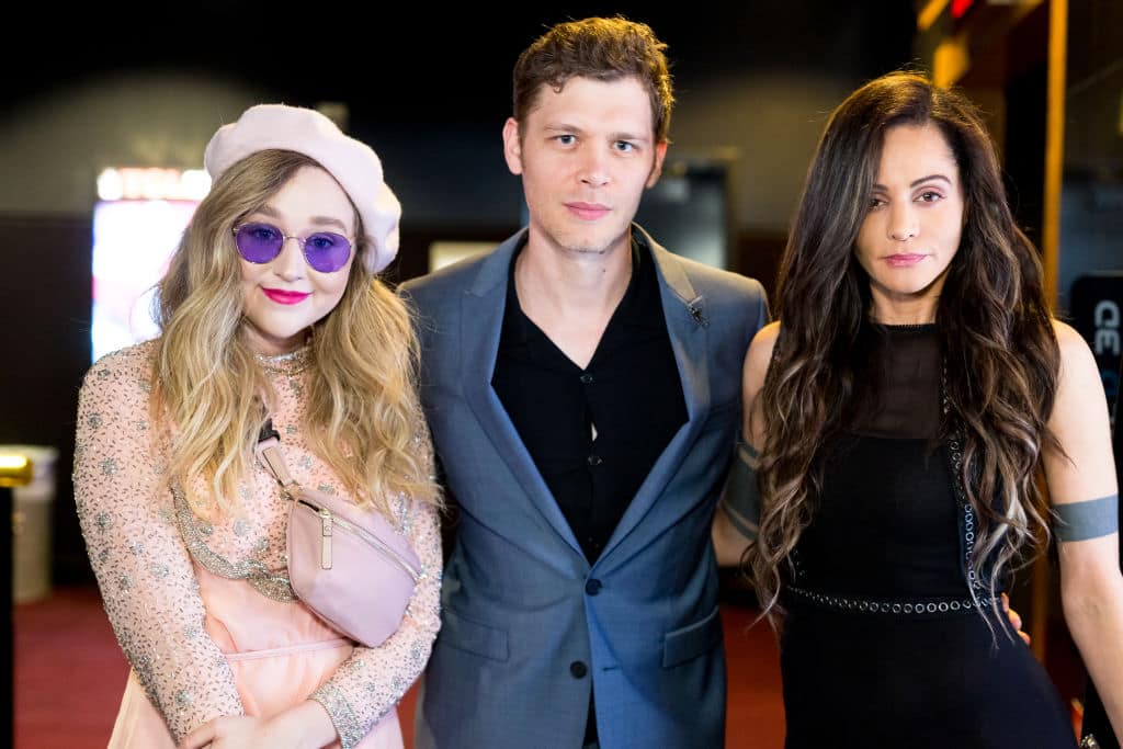 Mecca White with her parents - Joseph Morgan and Persia White