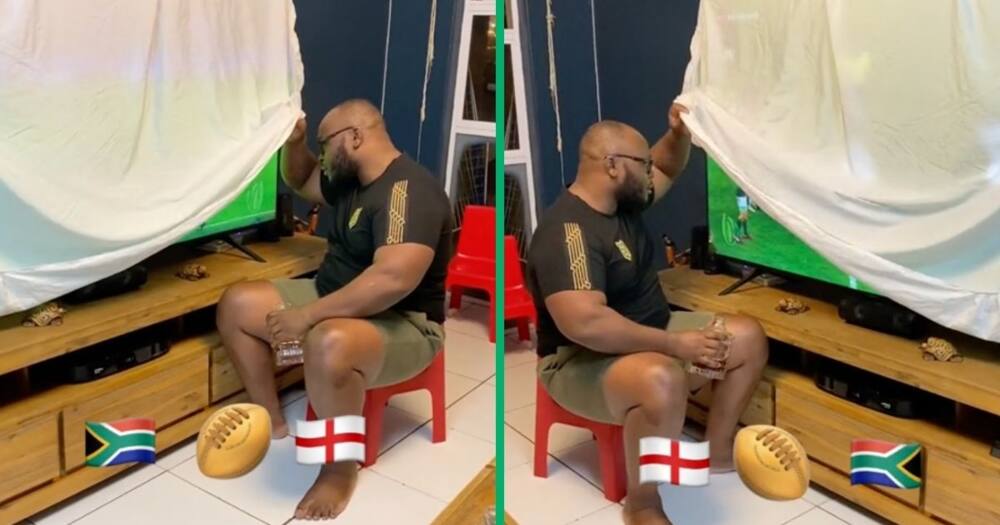 A man shared a video of how he managed his stress during the semi-finals.