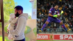 Amakhosi’s Itu Khune posts adorable snap of "daddy's little princess"