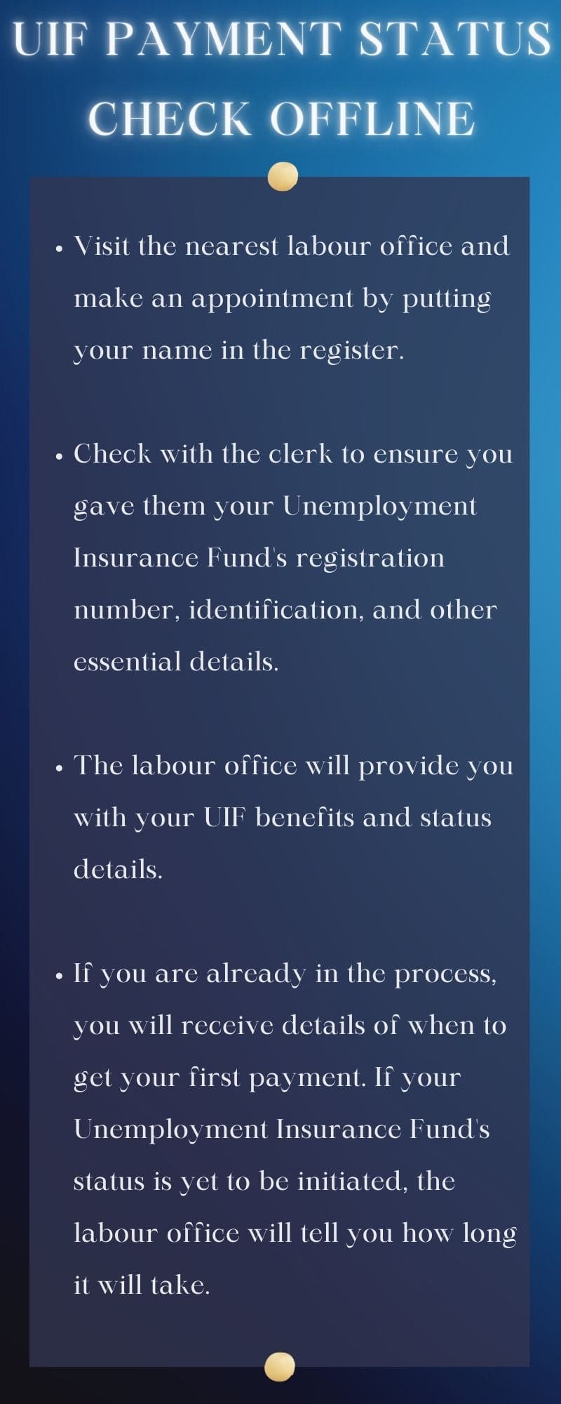 How to check UIF payout