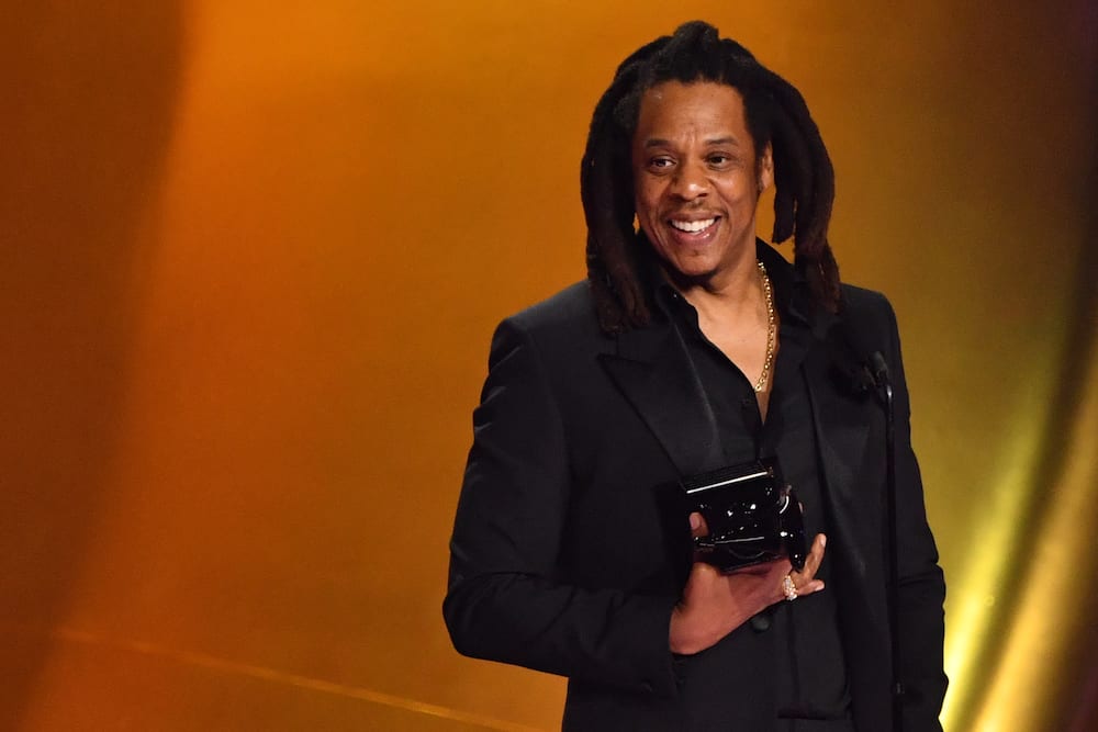 Jay-Z accepts the Dr. Dre Global Impact Award on stage during the 66th Annual Grammy Awards