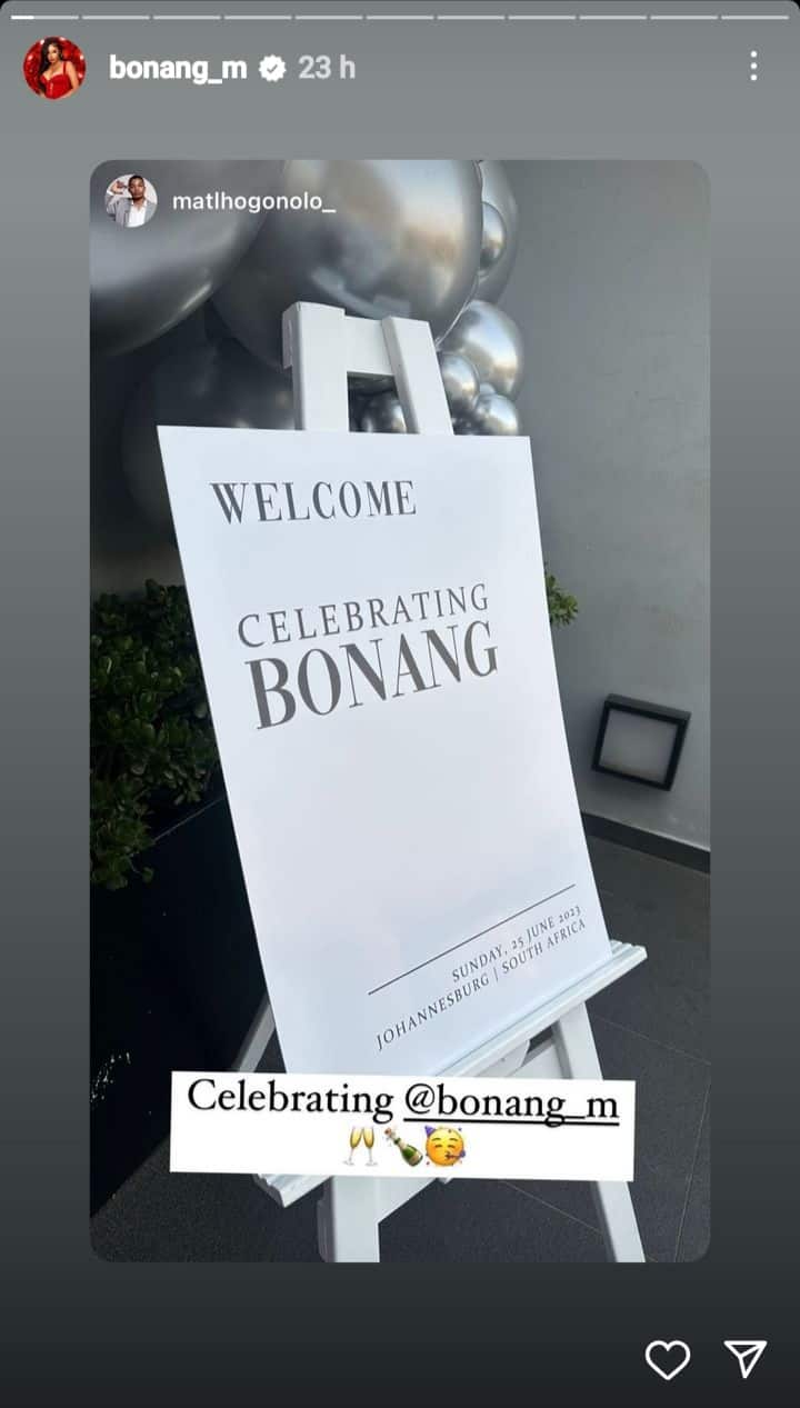 Bonang Matheba celebrated her 36th birthday.