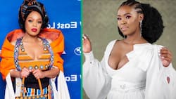 Actress Lusanda Mbane delivers the late Zahara's guitar and award to her family