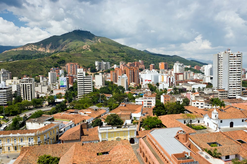 An aerial view of Cali, Colombia