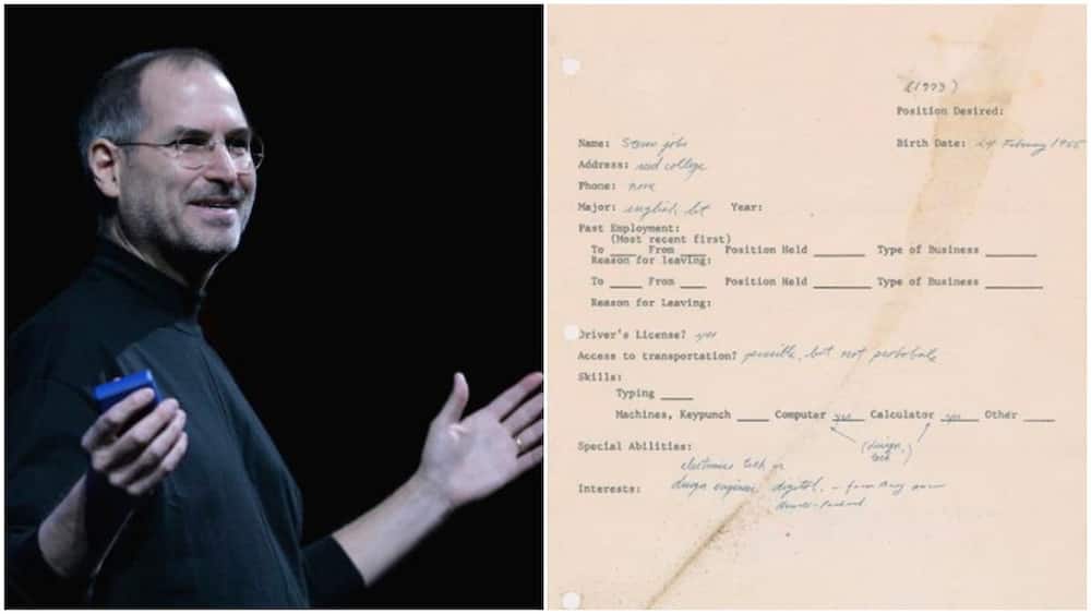 Steve Jobs' 1973 handwritten application letter when he was looking for work sells for over N83m