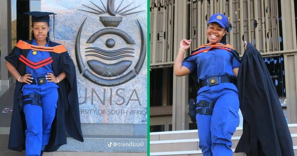 A police woman graduated from Unisa