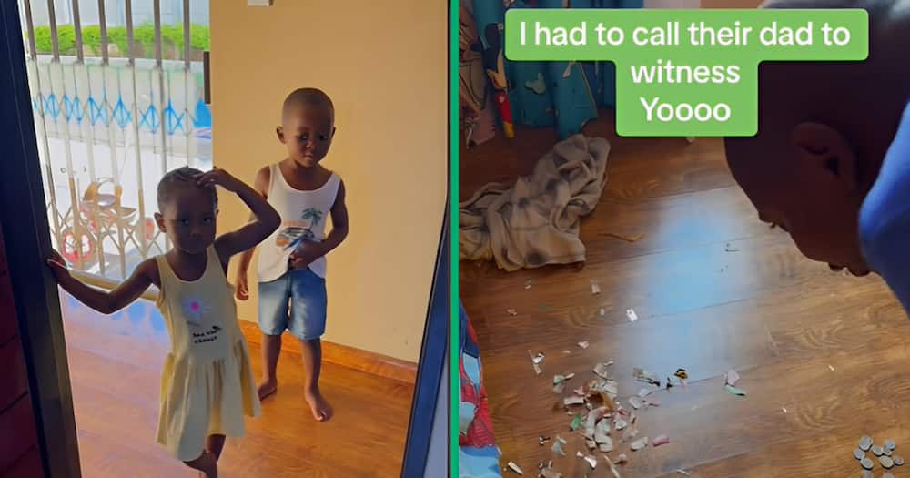 This stressed mother found her kids’ pocket money scattered over the floor in shreds and filmed it all