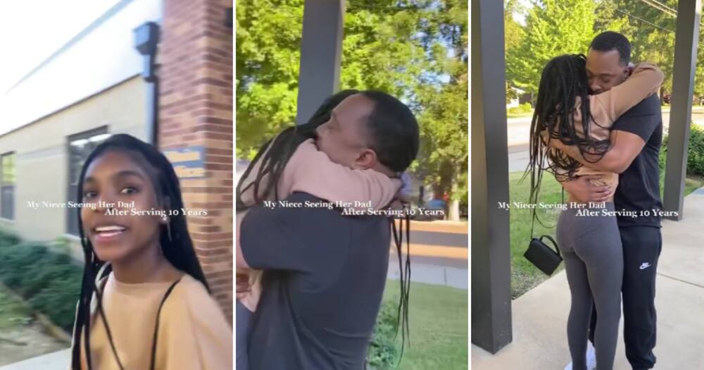 A dad returned from serving 10 years and reunited with his daughter.