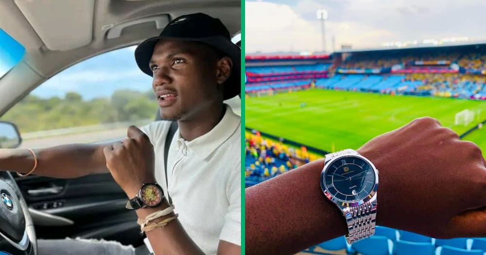 Kaizer Chiefs footballer Njabulo Ngcobo wears a Ericsson Dora watch