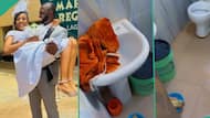Nigerian lady finds husband's wedding ring in bathroom less than 24 hours after they tied the knot