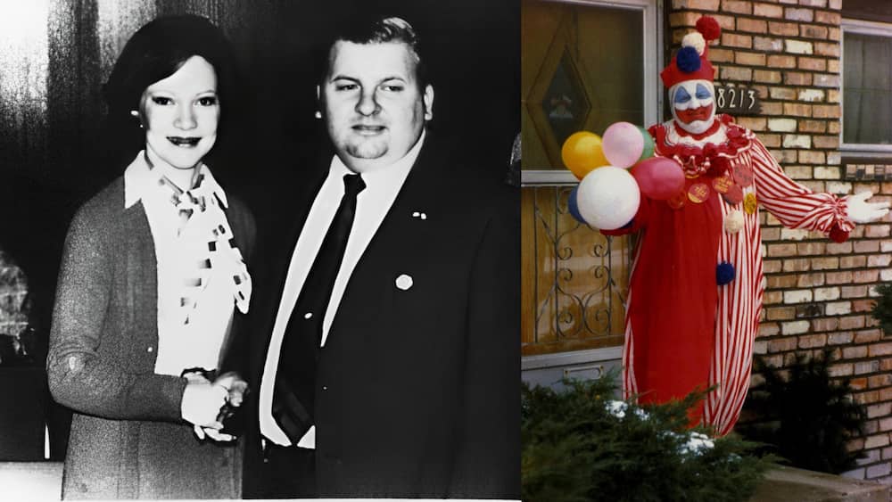 Politically active John Wayne Gacy shaking hands with First Lady Rosalynn Carter.