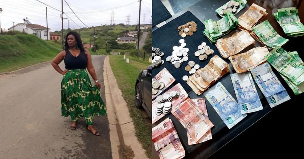 Proud SA woman flexes cash after hustling hard, Mzansi reacts