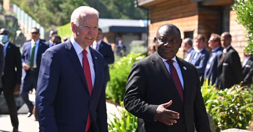 US President Joe Biden and Cyril Ramaphosa