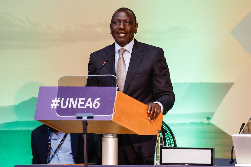 Kenya's President William Ruto, gives his address during the 6th United Nations Environment Assembly
