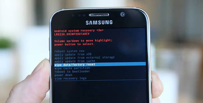 galaxy s6 master password reset