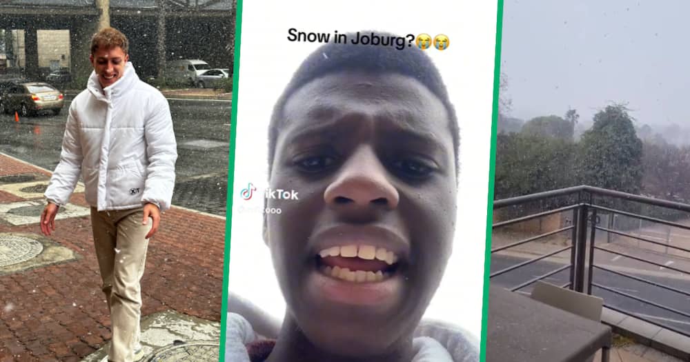 Social media has been going crazy with videos of snow in strange places like Sandton and central JHB
