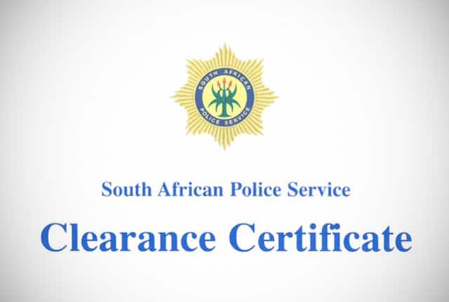 South Africa police clearance