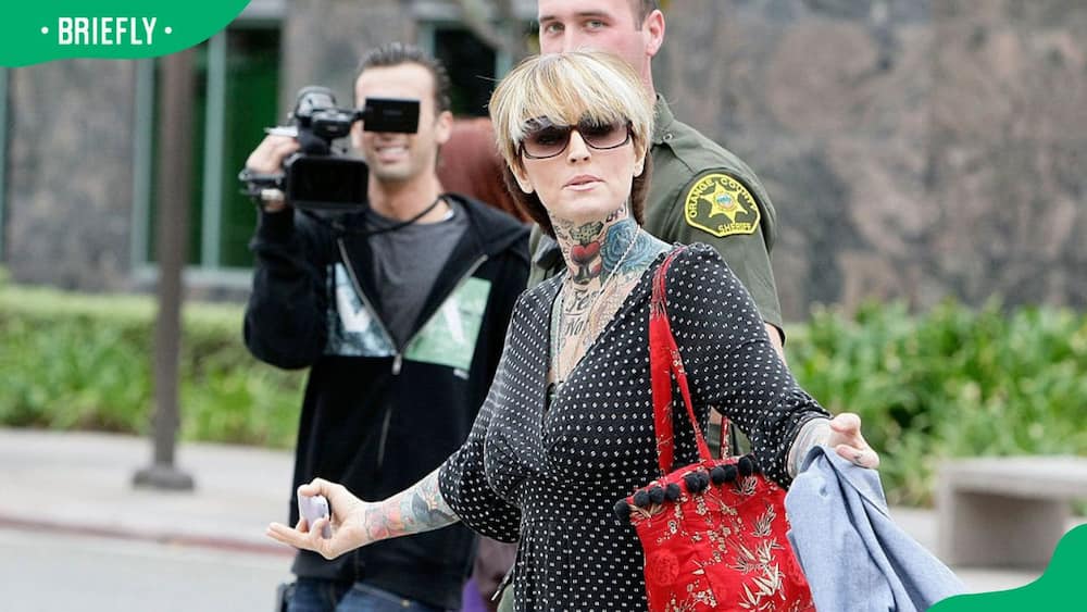 Janine Lindemulder attending a court hearing at the Lamoreaux Justice Center in 2010