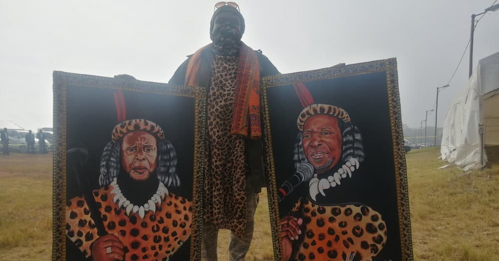 Mzansi Reacts Positively to Rasta's King Goodwill Zwelithini Painting