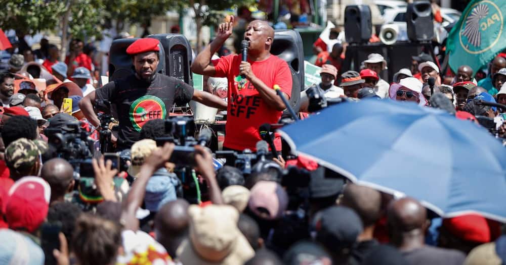 Julius Malema praised EFF members for their conduct during the national shutdown
