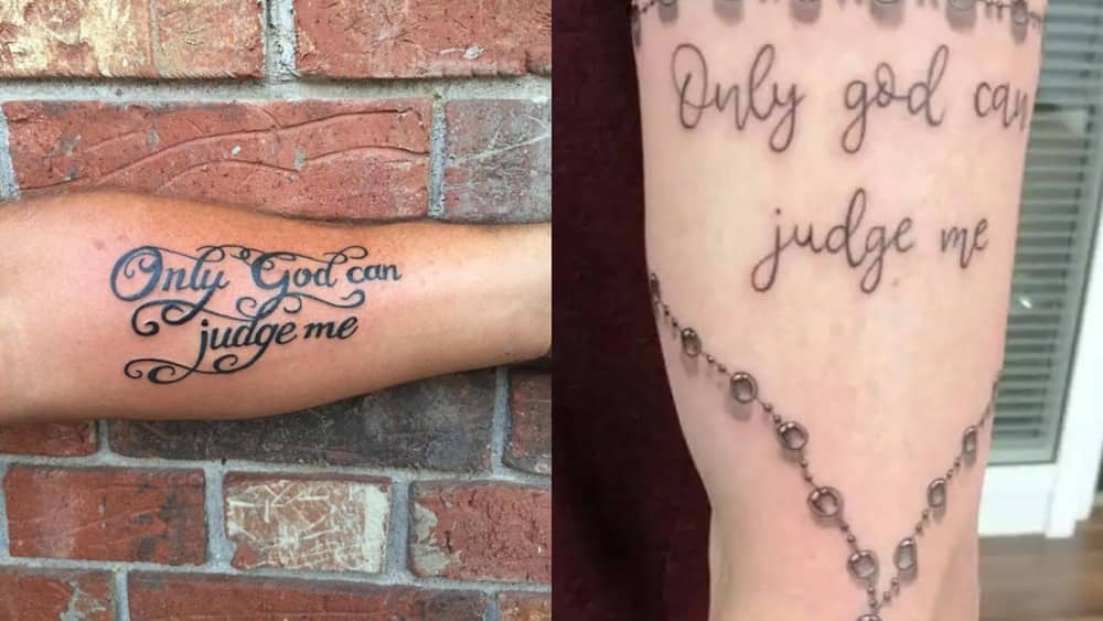 Only God can judge me tattoo