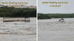 "Going to get petrol": Fuel tanker drifts out to sea in KZN flood aftermath