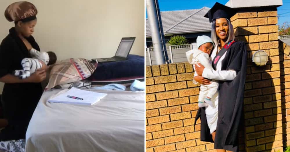 A young supermom managed to obtain her law degree despite struggling to juggle motherhood with her studies