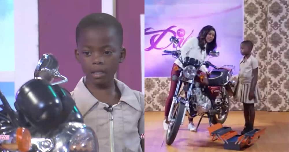 Talented kids: Ghanaian girl who Started Fixing Motorbikes Since age 3 Displays her Talent in Video