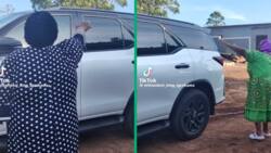 SA man with new Toyota asks church ladies to pray for his car, TikTok video touches Mzansi