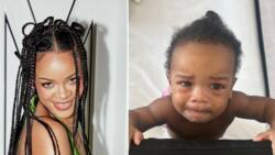 Rihanna and A$AP Rocky's son makes fashion statement in designer jacket and cute black R11K boots in Paris