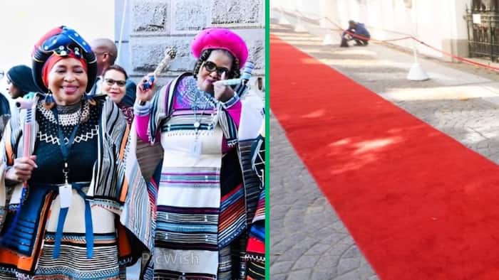SONA 2024: MPs, Miss World SA and more parade traditional outfits on red carpet for president's address