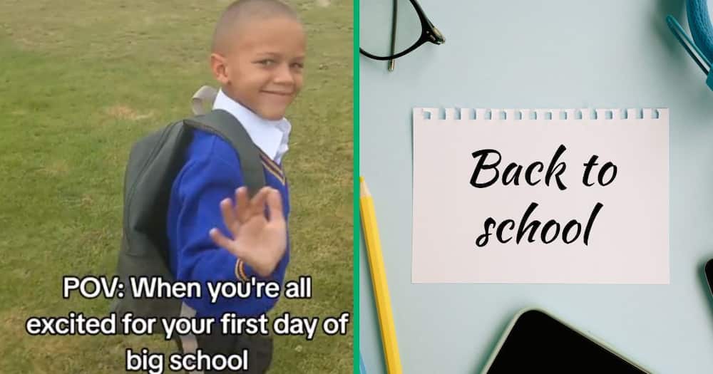 A mother had to put up with her son, who fought on his first day of school.