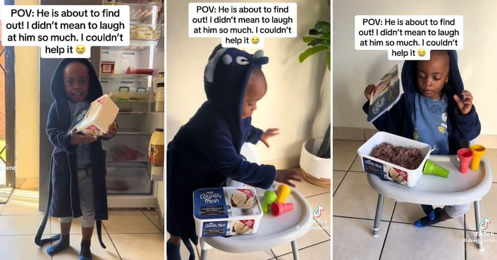 A toddler was heartbroken when he found leftovers