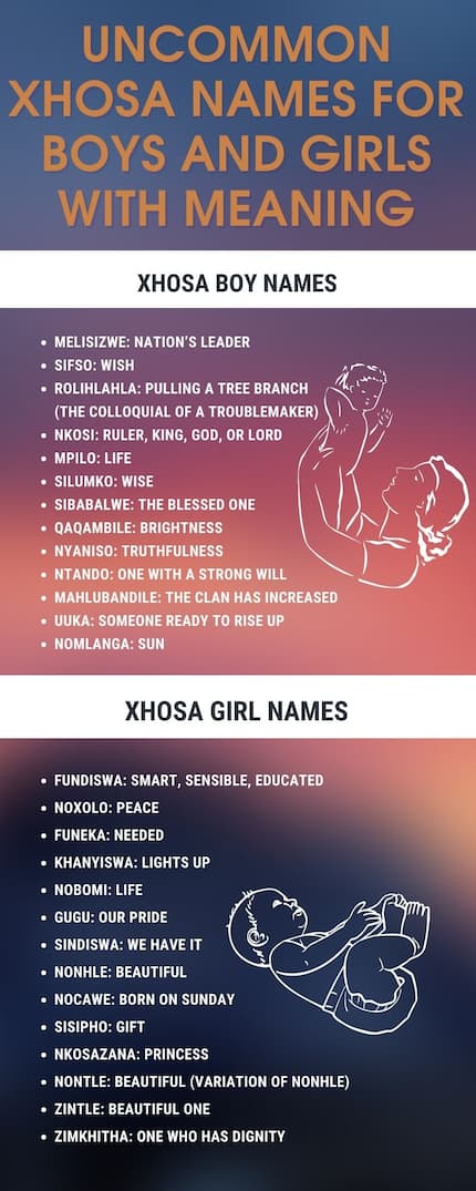 100+ uncommon Xhosa names for boys and girls with meaning 2021