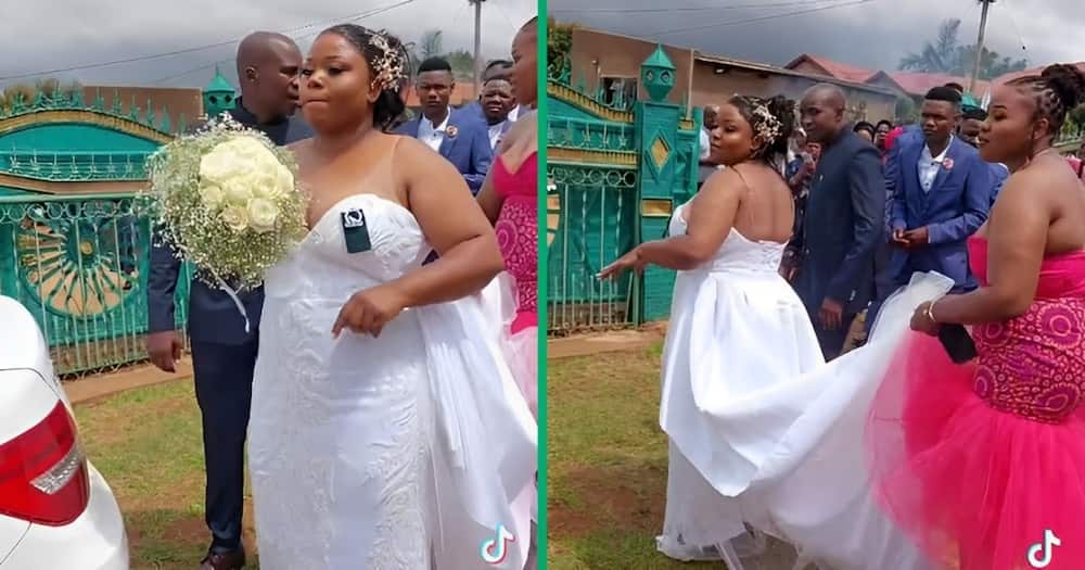 A makoti rocked her ZCC badge on her wedding gown