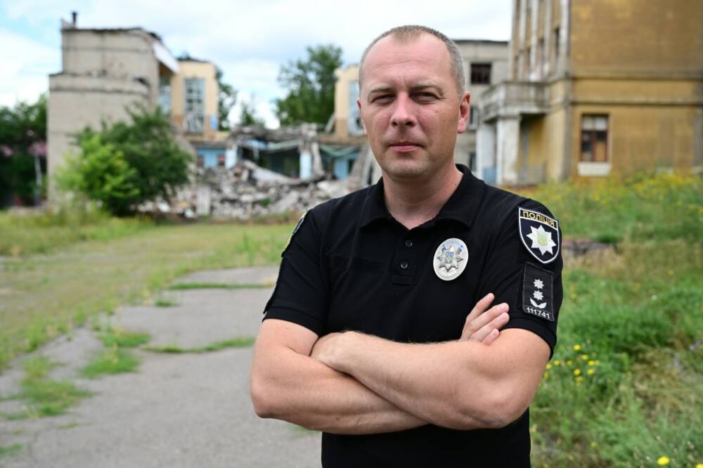 Police chief Major Igor Ugnivenko, 37, was forced by Russian troops to flee his hometown of Lyman